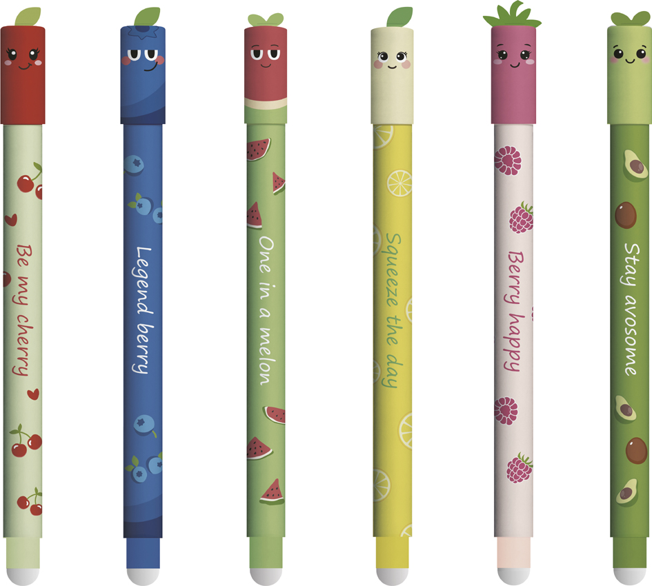 EBERHARD FABER Stylo gel Fruity Erase it!, présentoir de 72