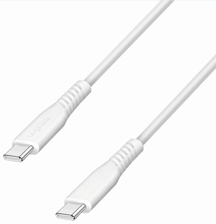LogiLink Câble USB 2.0, USB-C - USB-C, 1,5 m, blanc