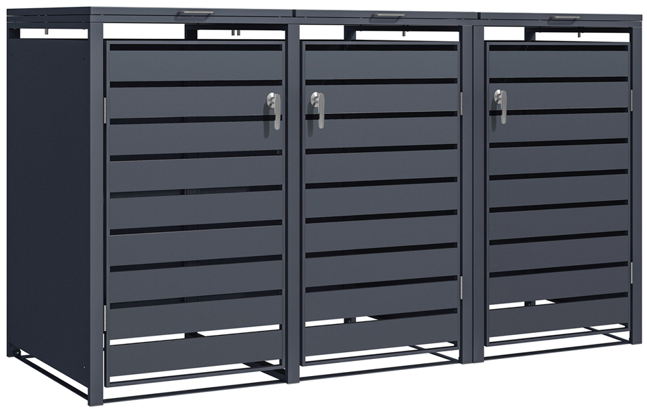 phoenix Abri de poubelle GB33320AAK, 3 portes, anthracite