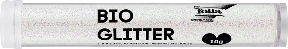 folia Paillettes Bio Glitter, tube, 10 g, blanc irisé