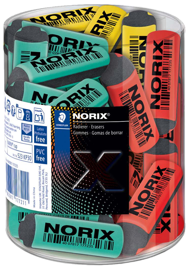 STAEDTLER Gomme en plastique NORIX, présentoir de 30