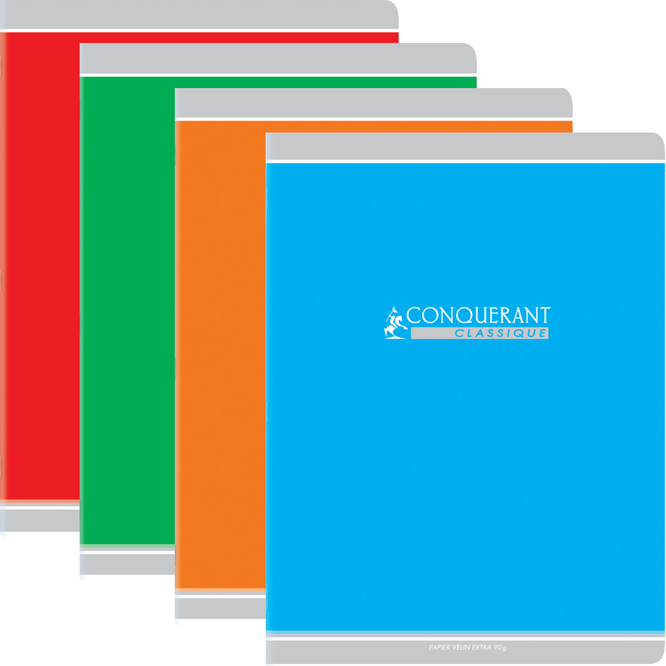 CONQUERANT CLASSIQUE Cahier 240 x 320 mm, Seyès, bleu